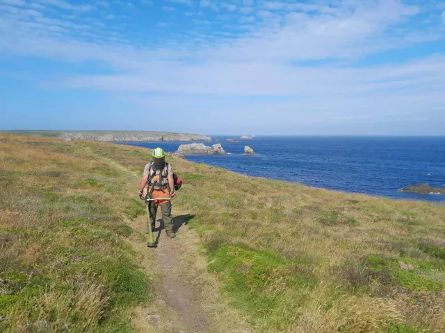 Entretien des espaces naturels aux îles du Ponant